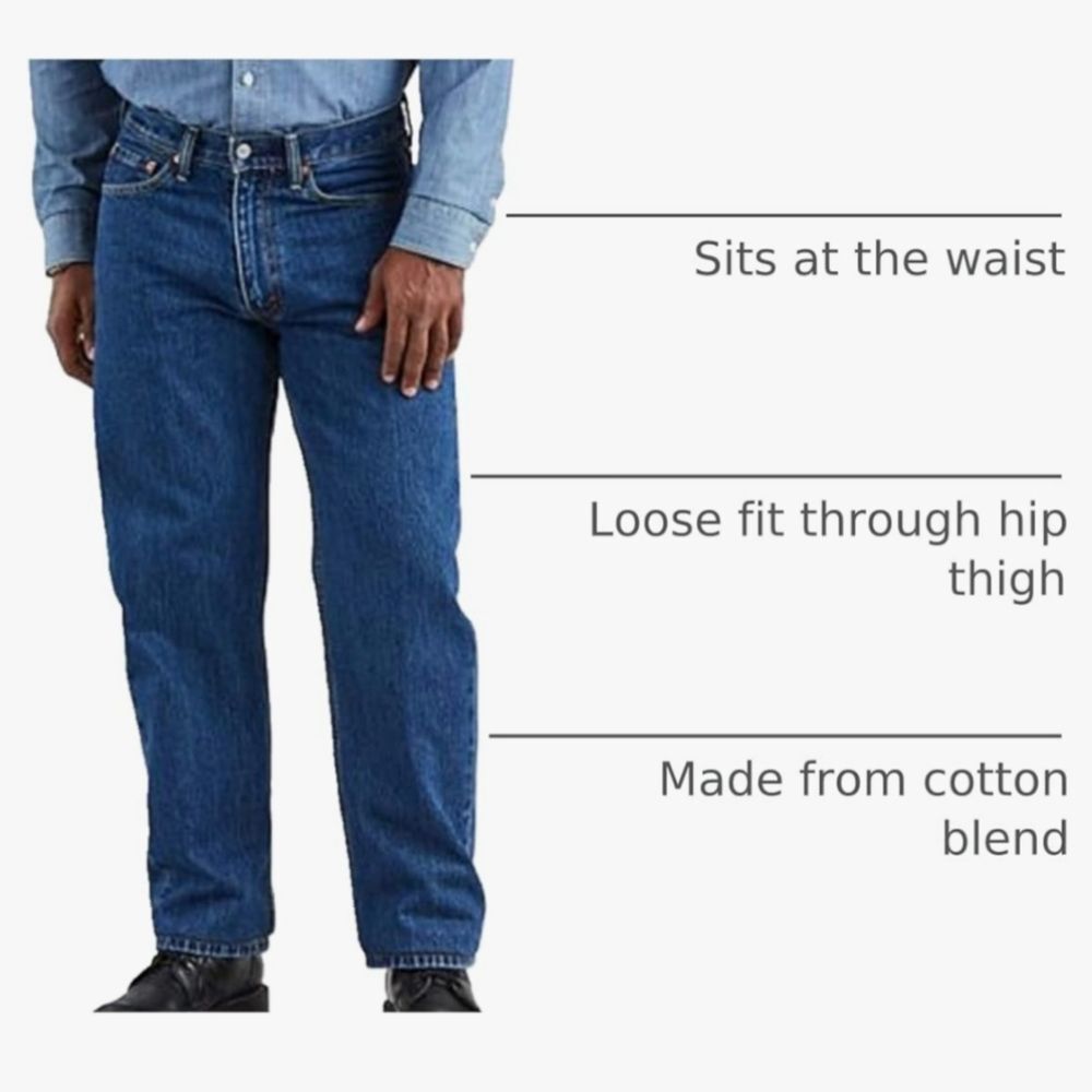 Levi's 550 Relaxed Straight Jeans Classic Fit Size 40x30 - Picture 5 of 13